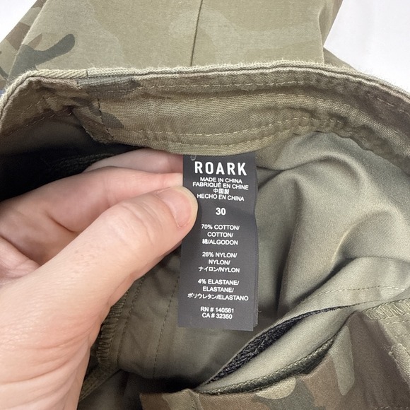 Roark Layover 2.0 Camo Print Pants Men's 30 Hiking Outdoors Drawstring NEW - Picture 10 of 10